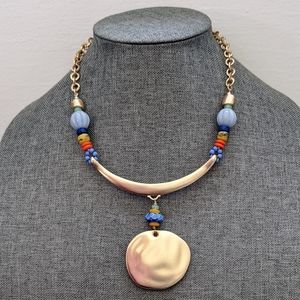 Chico's Boho Pendant Bib Necklace